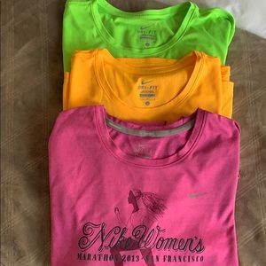 Bundle of 3 Nike Dri-Fit tees, women’s Large